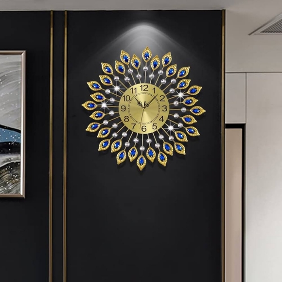 21.2 Inch Gold Large "Peacock" Wall Clocks - Picture 5 of 5